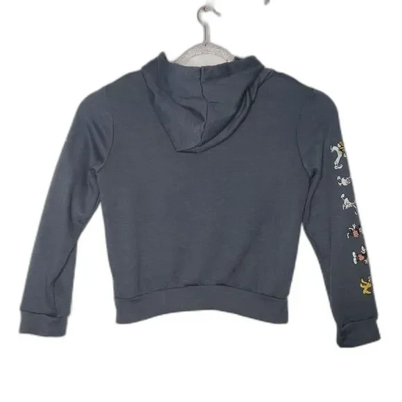 Disney Mickey And Friends Hoodie Womens Medium Blue Pullover Sweatshirt Graphic - Picture 2 of 6